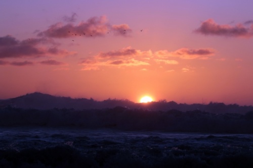 Sunrise sunset La Santa Lanzarote Canarias