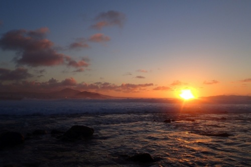 Sunrise sunset La Santa Lanzarote Canarias