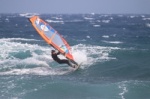 Wave windsurfing 35 knots of wind El Cabezo El Medano 28-09-2021
