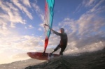 Windsurfing and kitesurfing at Harbour Wall in El Medano Tenerife 05-11-2017