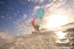 Windsurfing and kitesurfing at Harbour Wall in El Medano Tenerife 05-11-2017