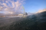 Windsurfing and kitesurfing at Harbour Wall in El Medano Tenerife 05-11-2017