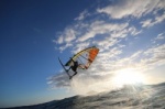 Windsurfing and kitesurfing at Harbour Wall in El Medano Tenerife 05-11-2017