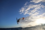 Windsurfing and kitesurfing at Harbour Wall in El Medano Tenerife 05-11-2017