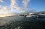 Windsurfing and kitesurfing at Harbour Wall in El Medano Tenerife 05-11-2017