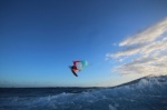 Windsurfing and kitesurfing at Harbour Wall in El Medano Tenerife 05-11-2017
