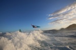 Windsurfing and kitesurfing at Harbour Wall in El Medano Tenerife 05-11-2017